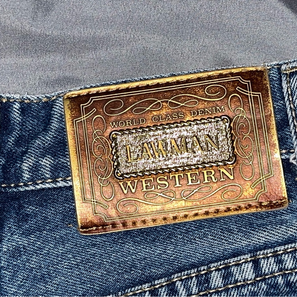 Vintage 1970s Lawman Western high waisted denim